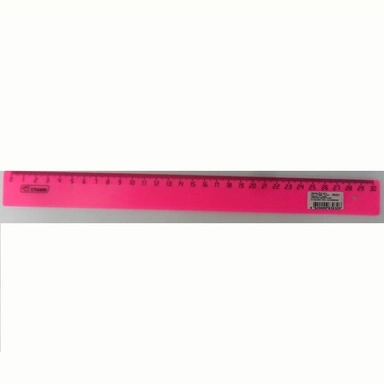Линейка пласт. 30 см цветная