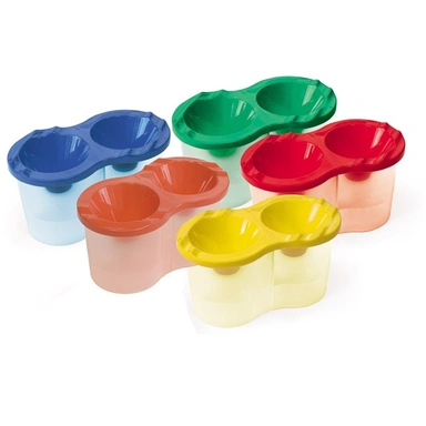 Стакан непроливайка двойной Цветное ассорти-2 (5 цв.) С-9006