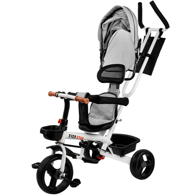 Велосипед детский с ручкой, Серый  колеса EVA от 6 до 36 месяцев