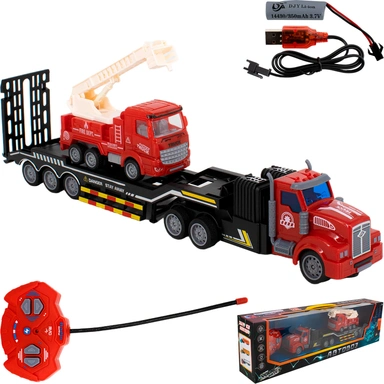 Автовоз на р/у «Young Racer» с пожарной машиной в коробке.