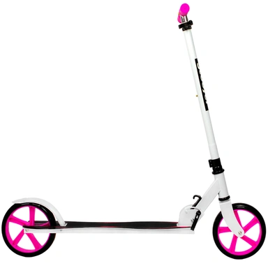 Детский самокат для девочек Белый с розовыми колесами, городской