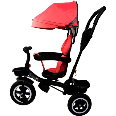 Велосипед трехколесный красный - колеса прорезиненные, от 6 до 36 месяцев