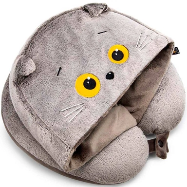 Басик подушка на шею с капюшоном Knph32-001