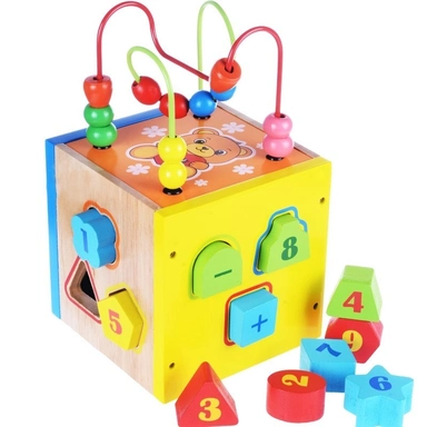 Деревянная логическая игрушка Куб 141-1818К