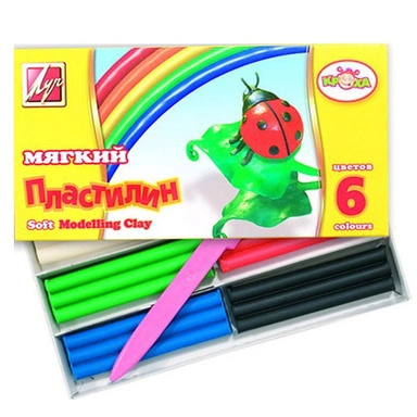Пластилин 6 цв. Кроха 12С863-08 /ЛУЧ/