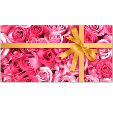 Конверт для денег розовые розы без надписи  /Квадра/