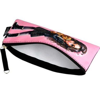 Пенал на молнии Брюнетка с собачкой 68433