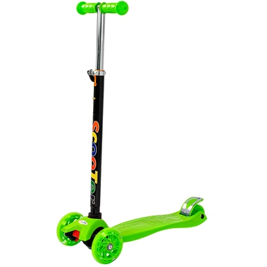 Самокат трехколесный, Зеленый до 40 кг