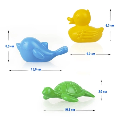 Набор для купания (дельфин,черепаха,уточка)У780 /15/