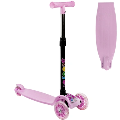 Трехколесный складной самокат, Розовый от 3 лет до 40 кг