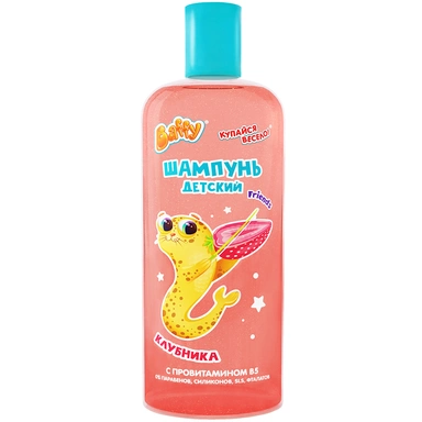 Шампунь детский 250 мл, КЛУБНИКА (Друзья Баффи) D8001-S ТМ Baffy