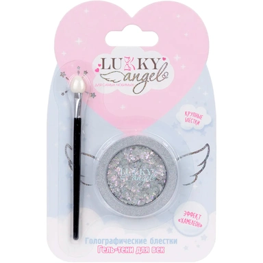 Гель тени д.век с блёстками и голограф.звёздочками,цвет сиреневый, с аппликатором,1,7 г Т25834