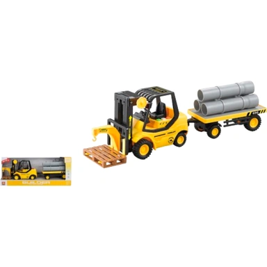 Машина на батарейках WY690A-3 Погрузчик свет, звук в кор.