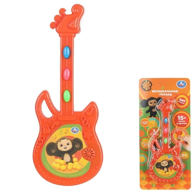 Гитара Мини Чебурашка 15 песен и звуков Умка 2310M0001-R2