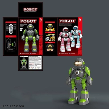 Робот на радиоуправлении BG1538/BG1538R русская озвучка зеленый в кор.