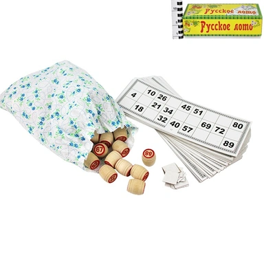 Деревянное Лото Русское в карт. коробке /Колорит/