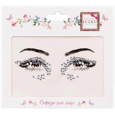 Стразы для лица Сияние Авроры,17х12 см Т24123 Lukky Fashion