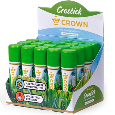 Клей карандаш 15 гр. Crown Expert, ПВП CG-150