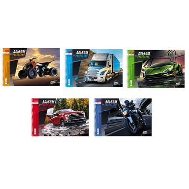 Альбом для рисования 24 л. А4 Мир моторов 062435 Hatber