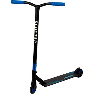 Самокат трюковой синий колеса 100 мм