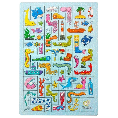 Деревянная Головоломка тетрис В синем море 01138