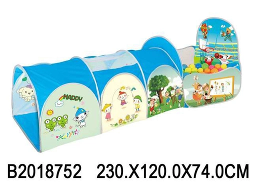 Домик игровой нейлон 2837-1 с тоннелем в сумке