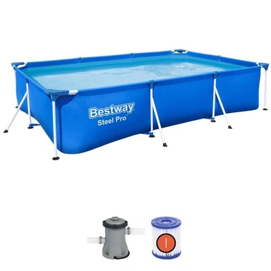 Бассейн каркасный прямоугольный  56411 Steel Pro Pools 300х201х66см, с набором