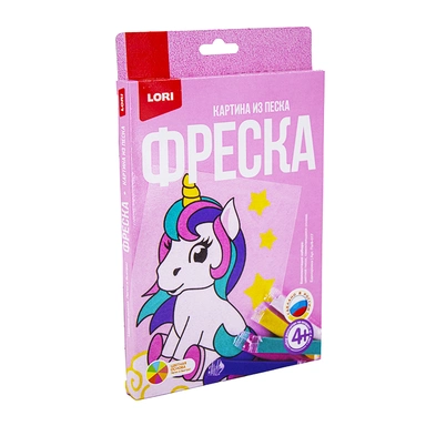 Набор для творчества Фреска.Картина из песка Единорожка Пз/Ф-017 Lori