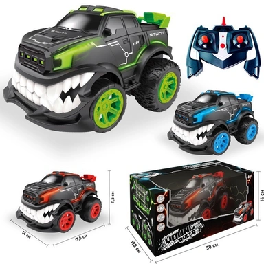 Машина на радиоуправлении Young Racer YS336-85J Зубастик синий в кор.