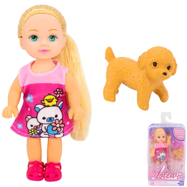 Кукла малышка 89010LLQ с питомцем в кор.