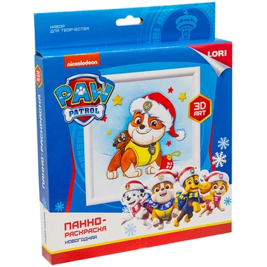 Набор ДТ 3D Art Панно-раскраска Щенячий патруль новогодняя Крепыш Ипс-008 Lori