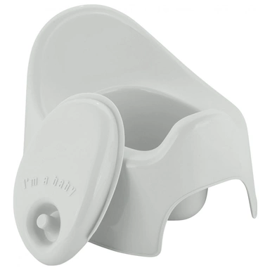 Горшок детский Lalababy Follow Me с крышкой серое пёрышко LA270111024